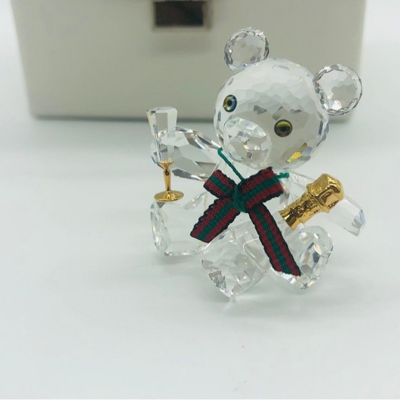 Swarovski Kris Bear with Champagne Bottle and Flute new in box - Picture 2 of 4